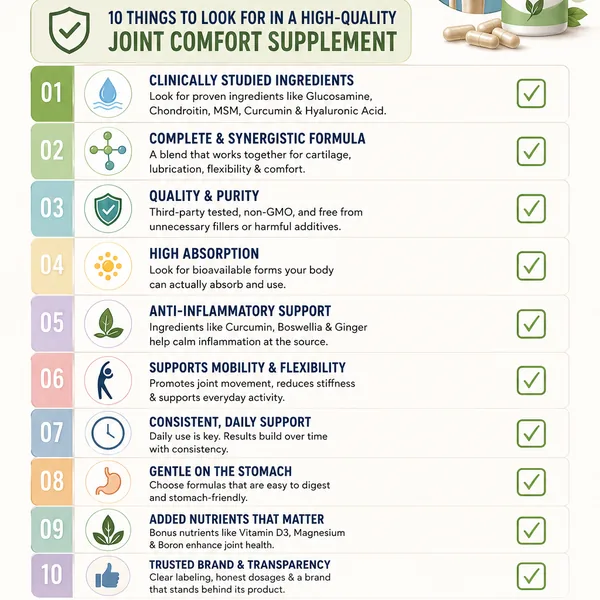 Joint comfort supplement guide